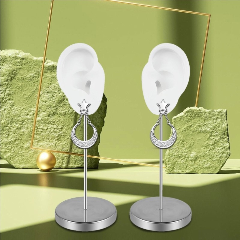 Artificial Left Right Ear Model Silicone Ear Mannequin for Accessories Display
