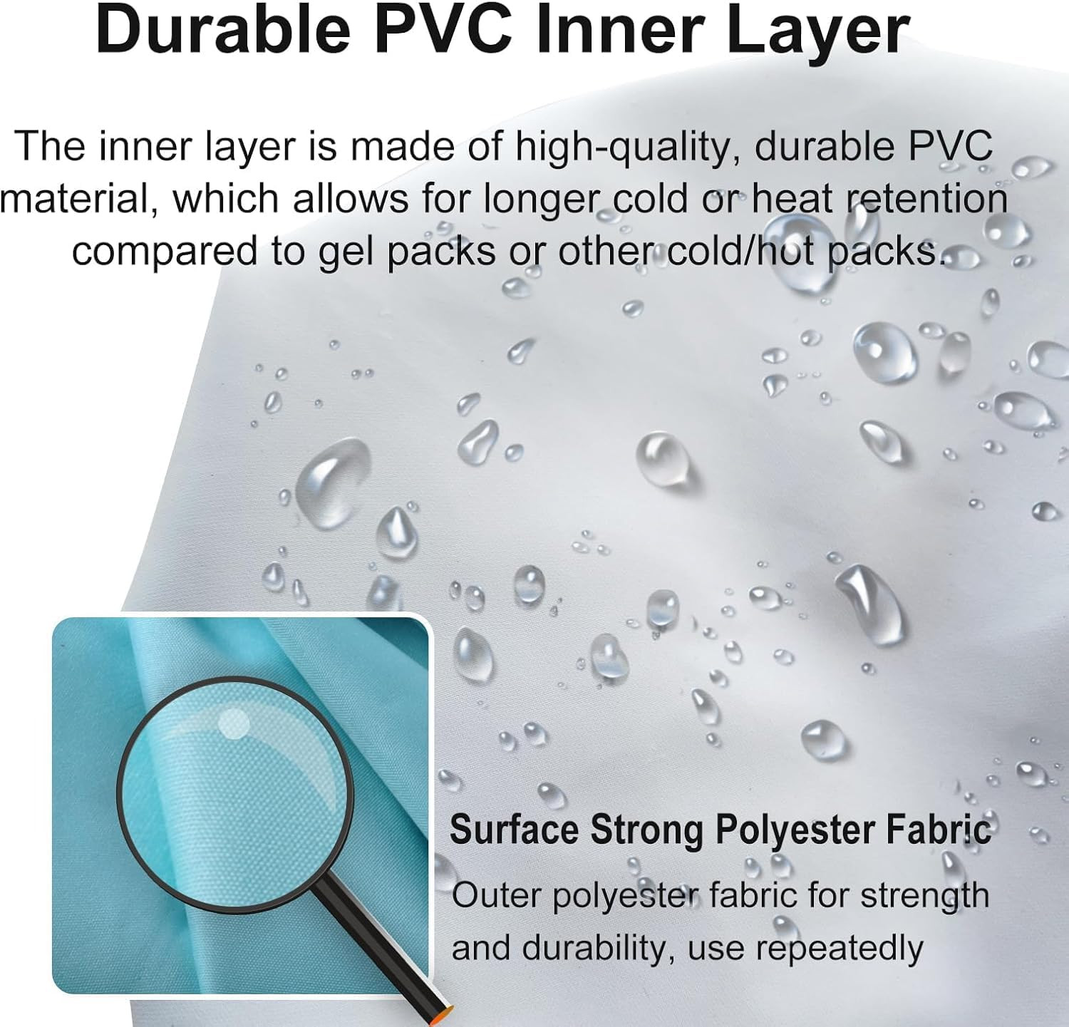 Ice Bag, Ice Packs for Injuries Reusable 11″, Hot Water Bag for Pain Relief, Hot