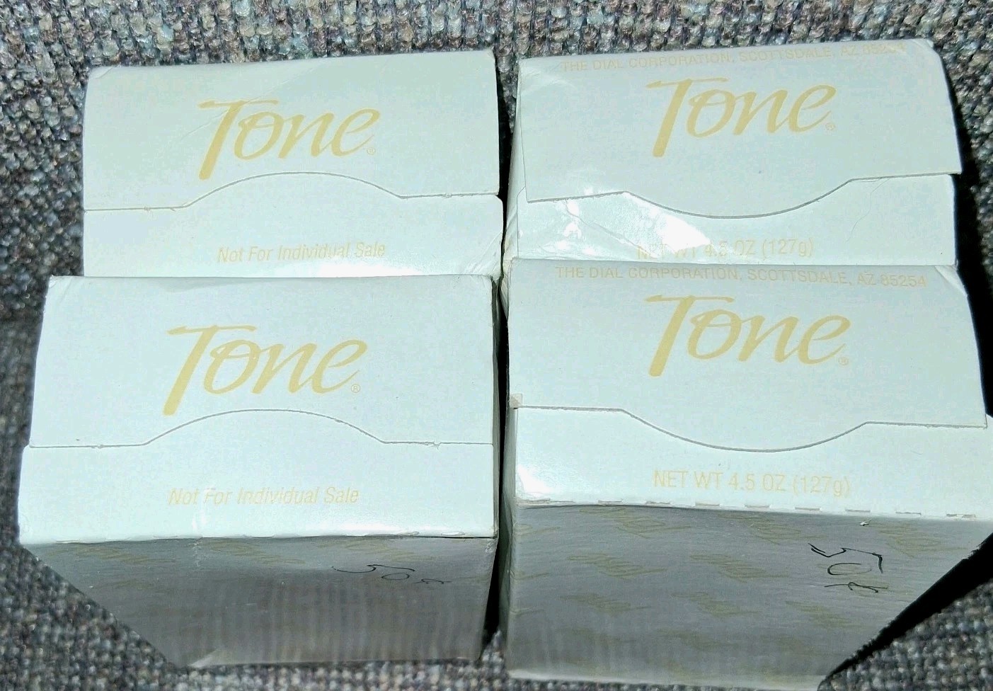 4 TONE Bar Soap – Unknown Scent- Larger 4.5 oz Bars – New ~ Dial Unopened Boxes