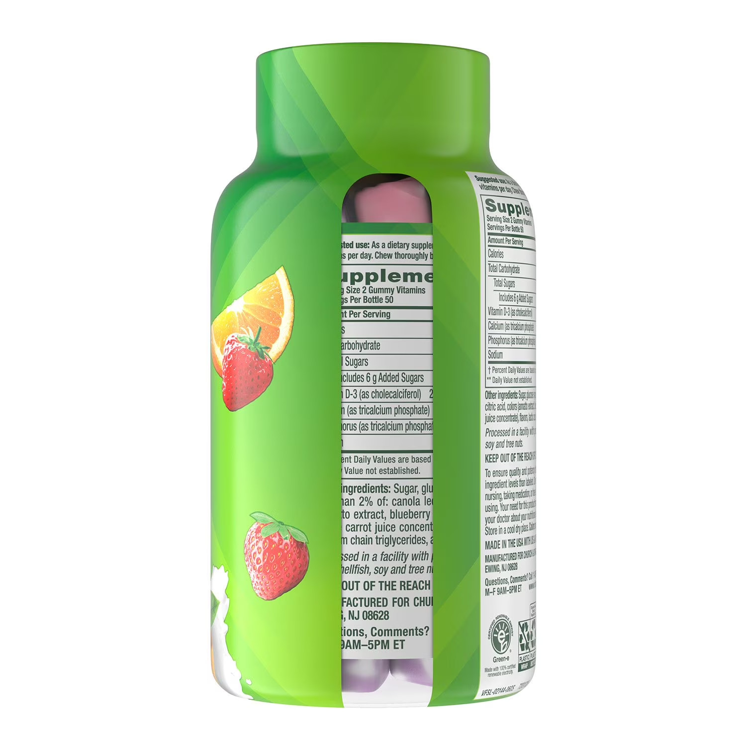 Vitafusion Calcium + D3 Vitamin Gummies, 200 ct.