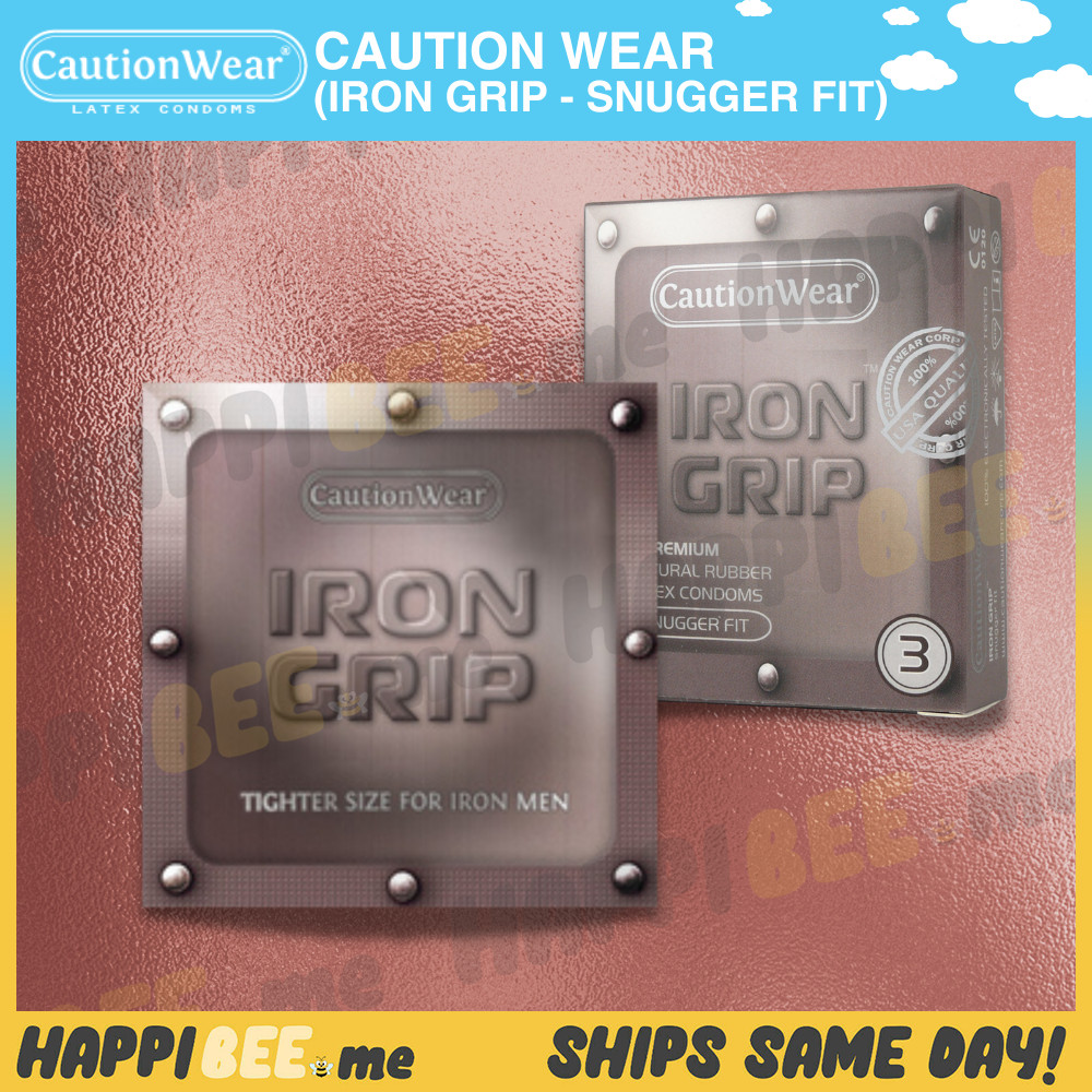 Caution Wear IRON GRIP Condom🍯Small Men’s Latex Lubricated Ultra Thin Snug Grip