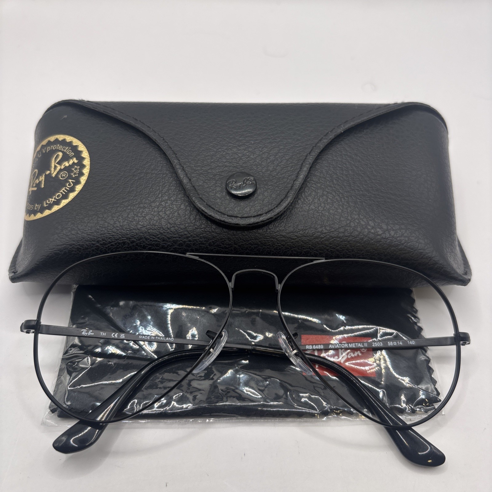 NEW RAY BAN RB 6489 2503 MATTE BLACK EYEGLASSES FRAME RX 58-14