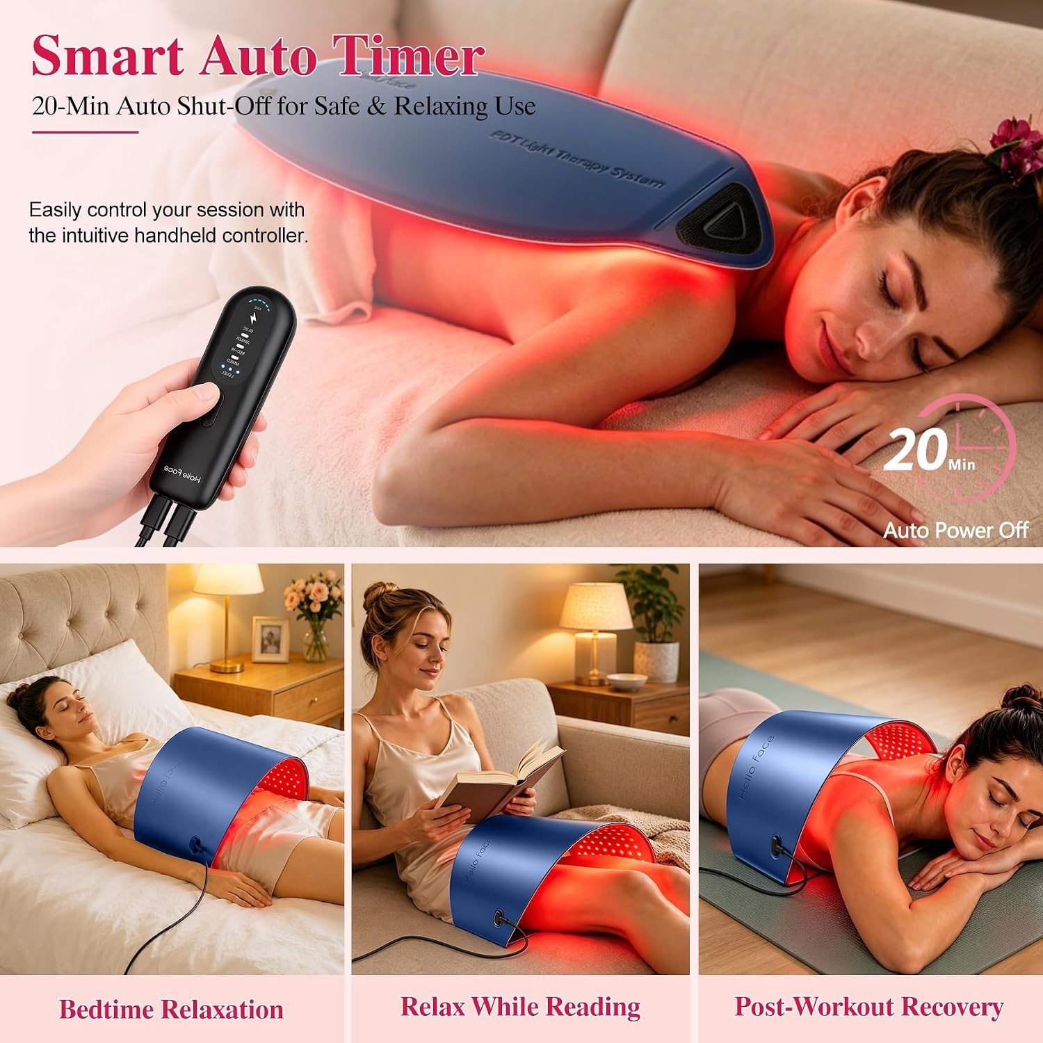 Flexible Red Light Therapy Panel for Face, Neck, Chest & Full Body