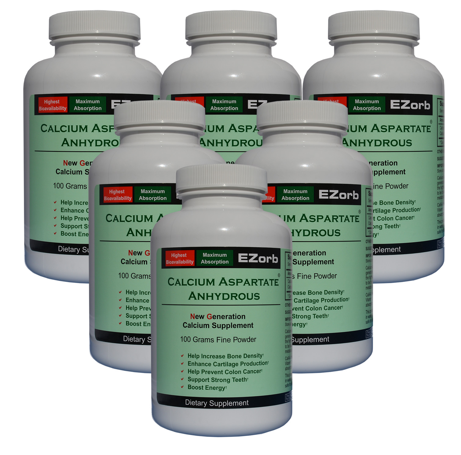 EZorb Calcium (6 Powder) Absorbs 92%, Bone Spurs Osteoporosis Arthritis Save 12%