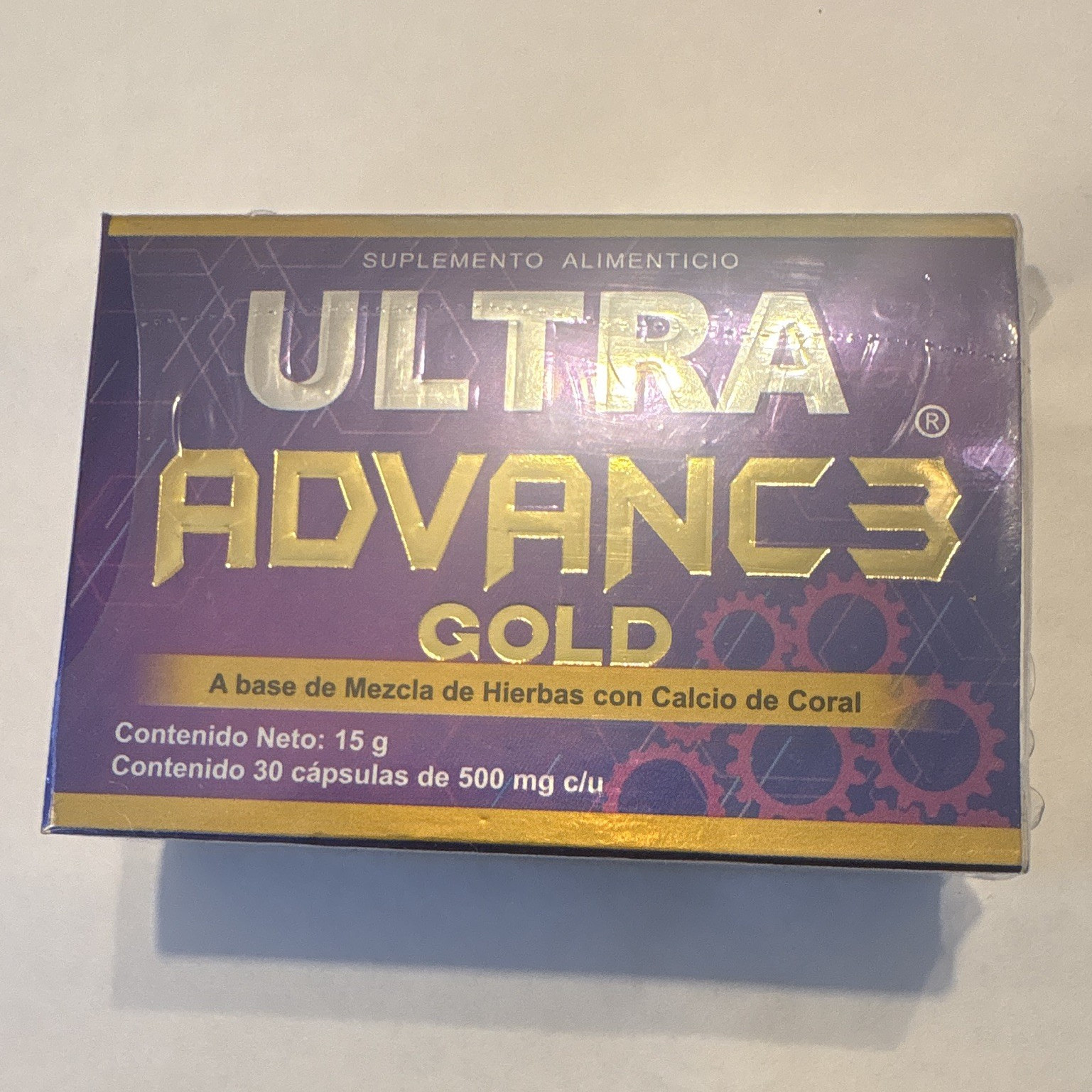 Ultra Advance Gold Dietary Supplement Coral Calcium 500 mg Capsules, 30 Count