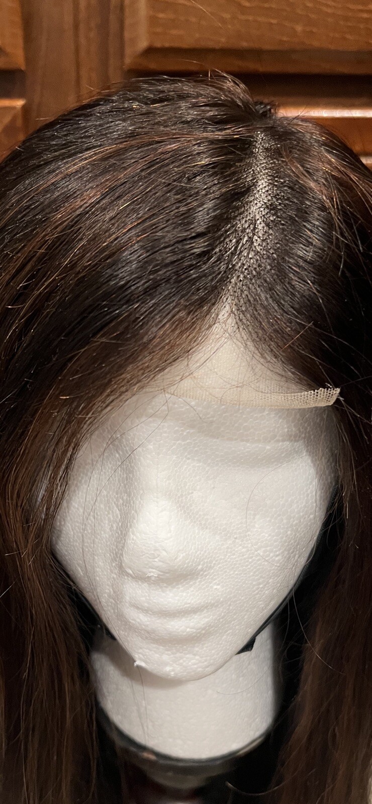 772 Glam 24″ Human Hair Medical Wig Unit With Caramel Highlight