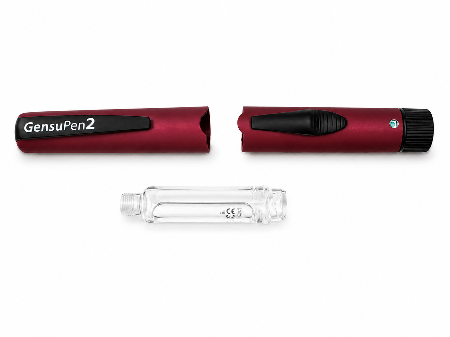 GensuPen 2 Automatic Peptide Injection Pen Reusable 3mL Cartridge Burgundy
