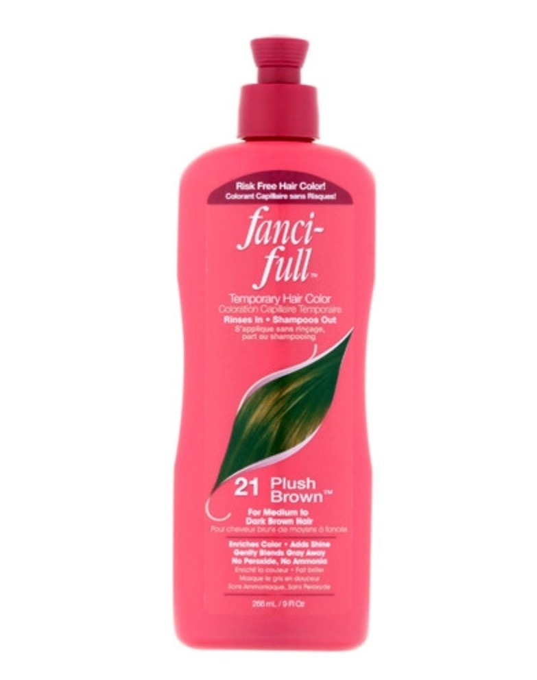 Fanci Full Temporary Hair Color Plush Brown #21 for Medium Dark Brown Hair 9 oz.