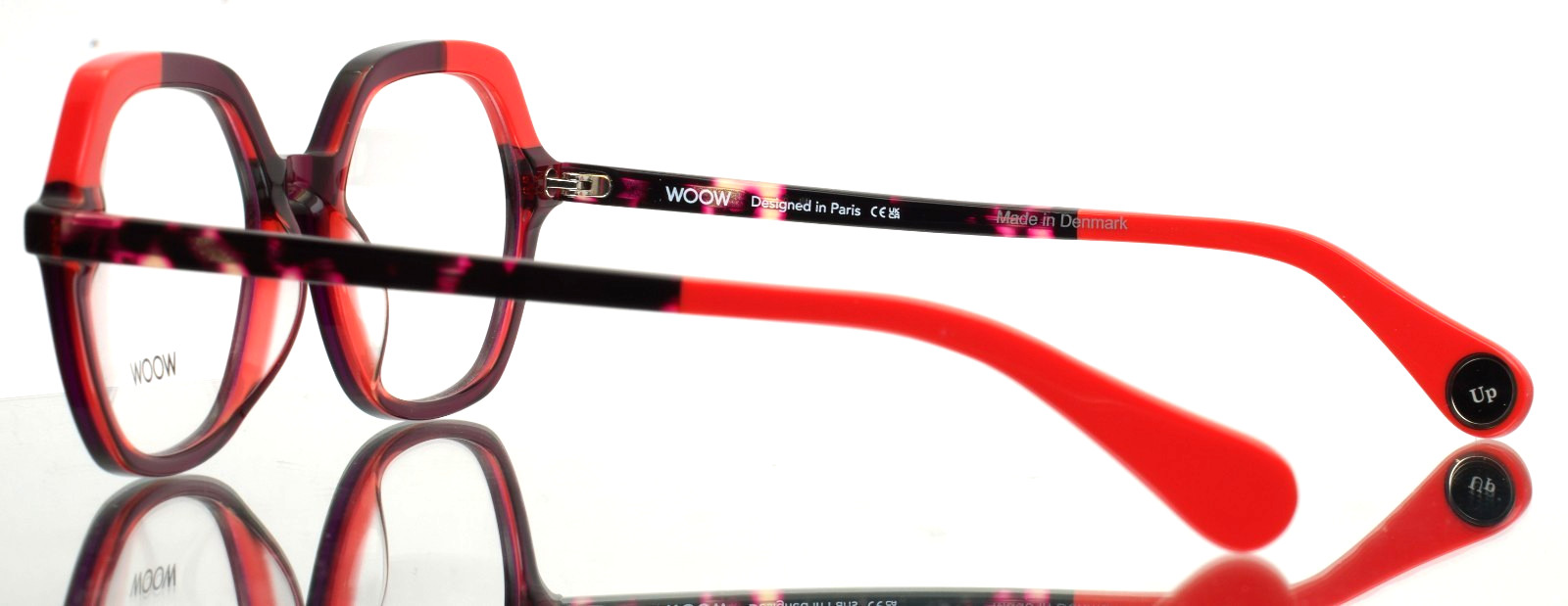 WOOW Show Up 2 2218 Bicolor Red and Pink Womens Eyeglasses 52-19-140 ‘AS-IS’