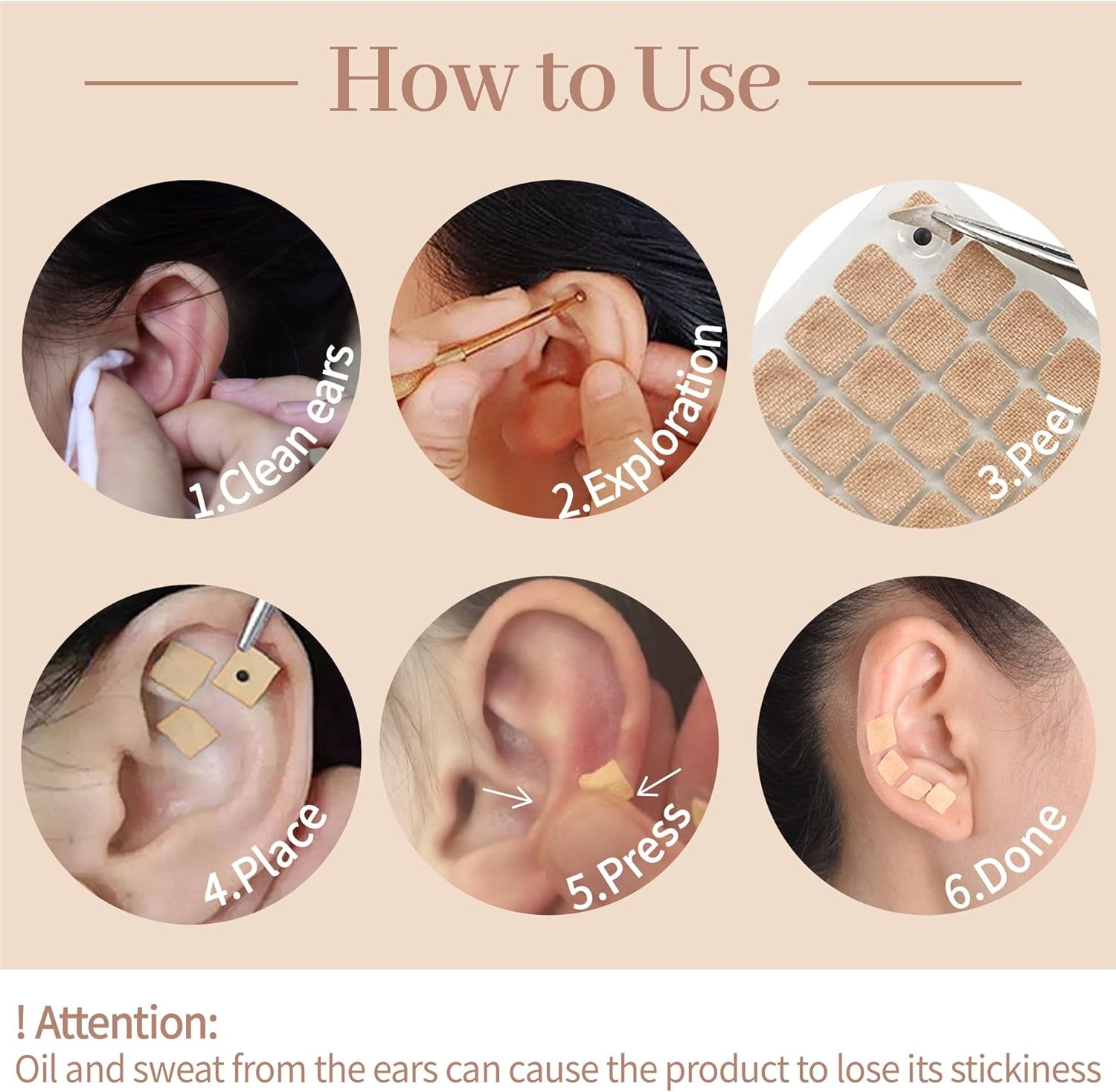 1200Pcs Ear Seeds Acupuncture Kit, Auricular Sticker Kit with Ears Seed, Acupunc