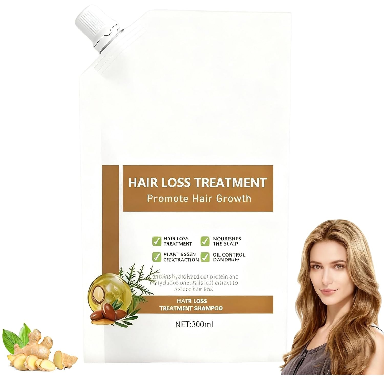 300ml Anti Hair Loss Shampoo Hair Growth Plant Extracts All Hair Types