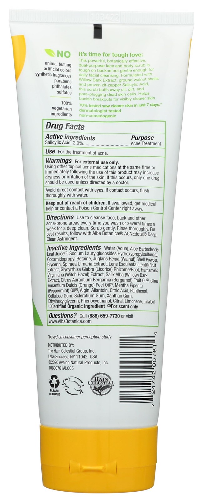 Alba Botanica Acnedote Maximum Strength Face & 8 Ounce (Pack of 1), default