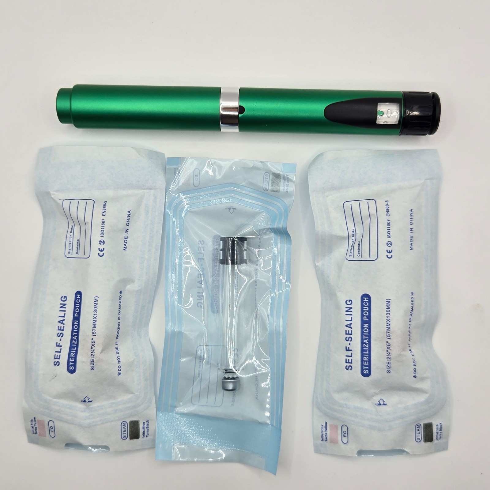 MetaTRIM Reusable 60u V2 Metal Peptide Injection Pen + 3 Sterilized 3ml Vials