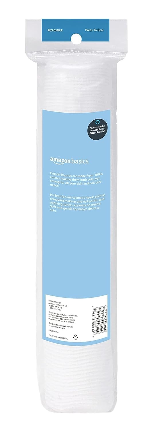 Basics Hypoallergenic Cotton Rounds 100 Count