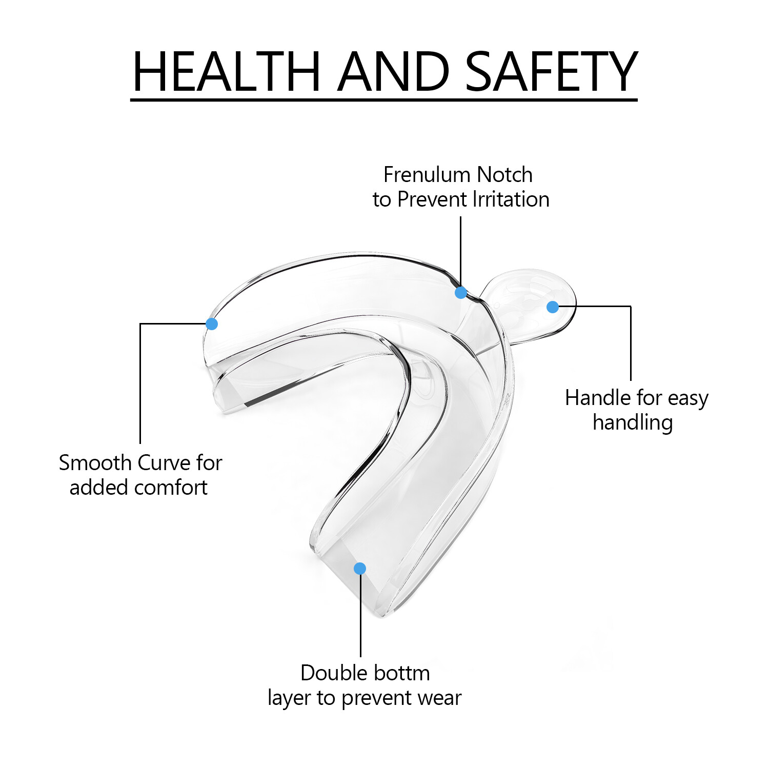 4pcs Thermoplastic Moldable Teeth Whitening Trays Mouth Guard Grinding Teeth