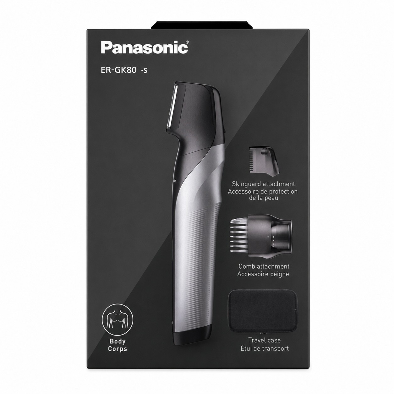 Panasonic Body Groomer ER-GK80-S (Black) Men/Women, Wet/Dry Cordless-SEALED*
