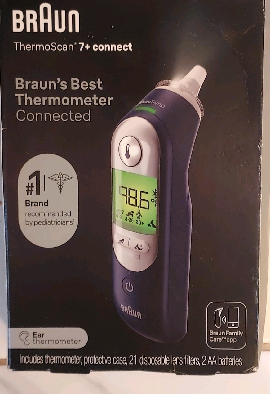 Braun ThermoScan 7+ connect Bluetooth Digital Ear Thermometer IRT6575USV1