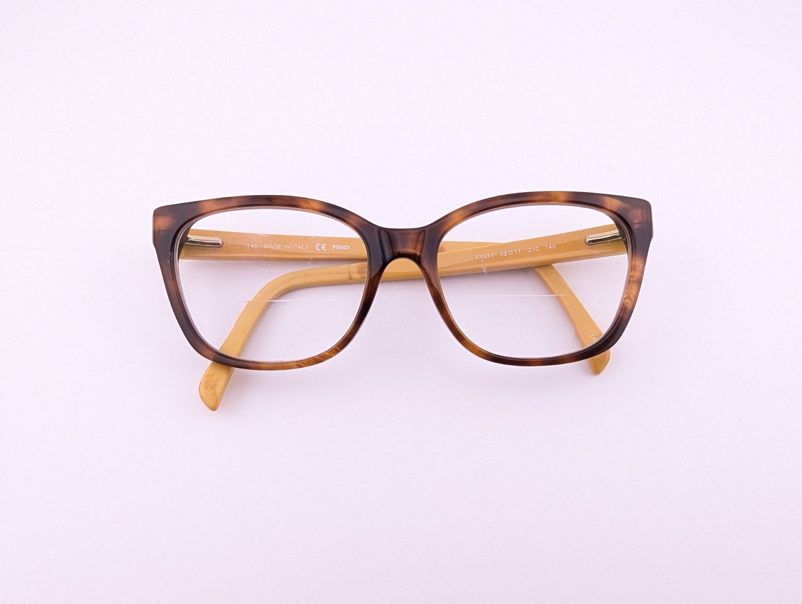 Fendi Eyeglasses, Frames Only, F1031 210 Brown, 52-17-140, Plastic, Italy