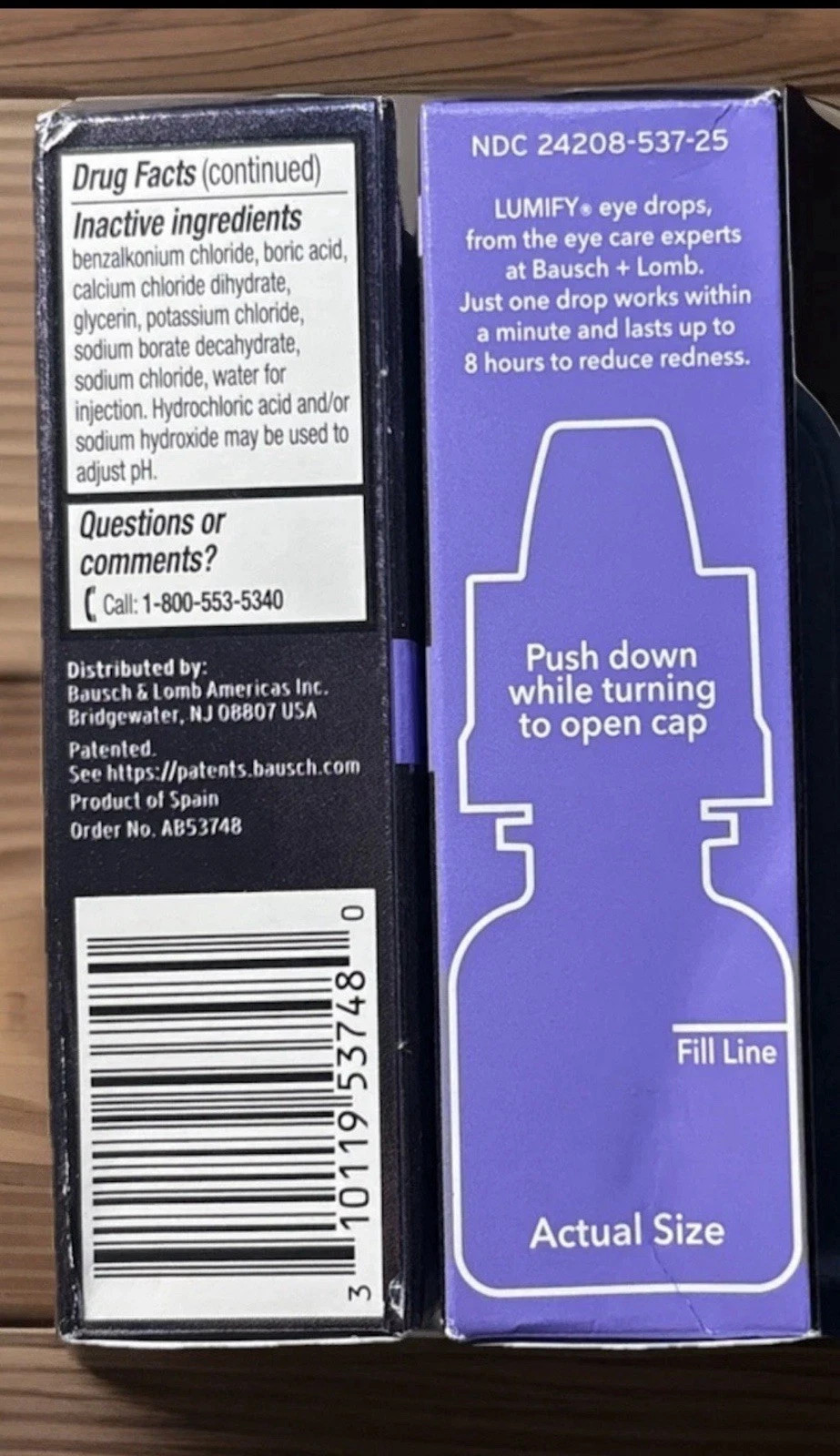 Lumify Eye Drops .25 FL oz (7.5ml) LARGER SIZE *LOT OF 2* exp 05/27