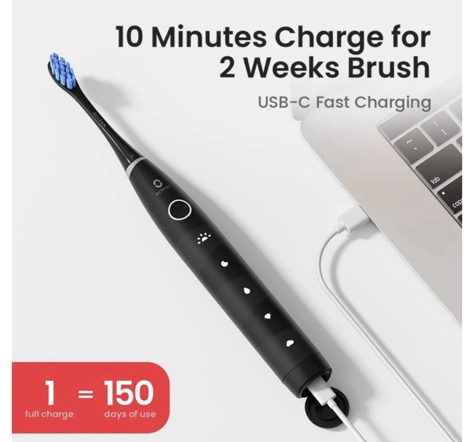 Oclean Spark Sonic Electric Toothbrush 🪥🦷 5 Modes & 6 Brush Heads, Coral