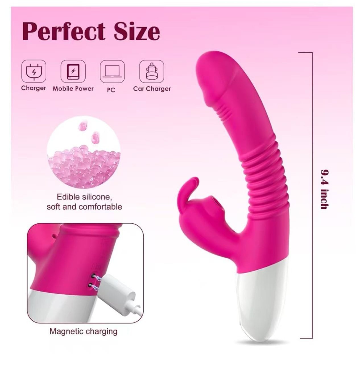 Lady Magic Wand Personal Massager Vibrator Neck Body Massage Multi-Speed
