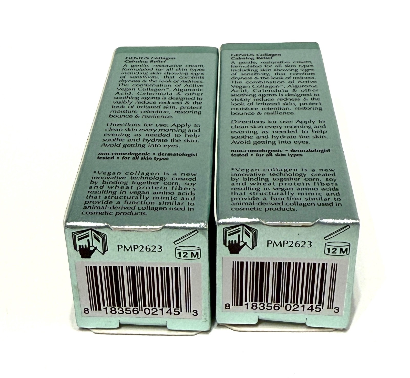 ALGENIST Genius COLLAGEN Calming Relief LOT 2 x .27 OzTravel NEW wBOX FREE SHIP