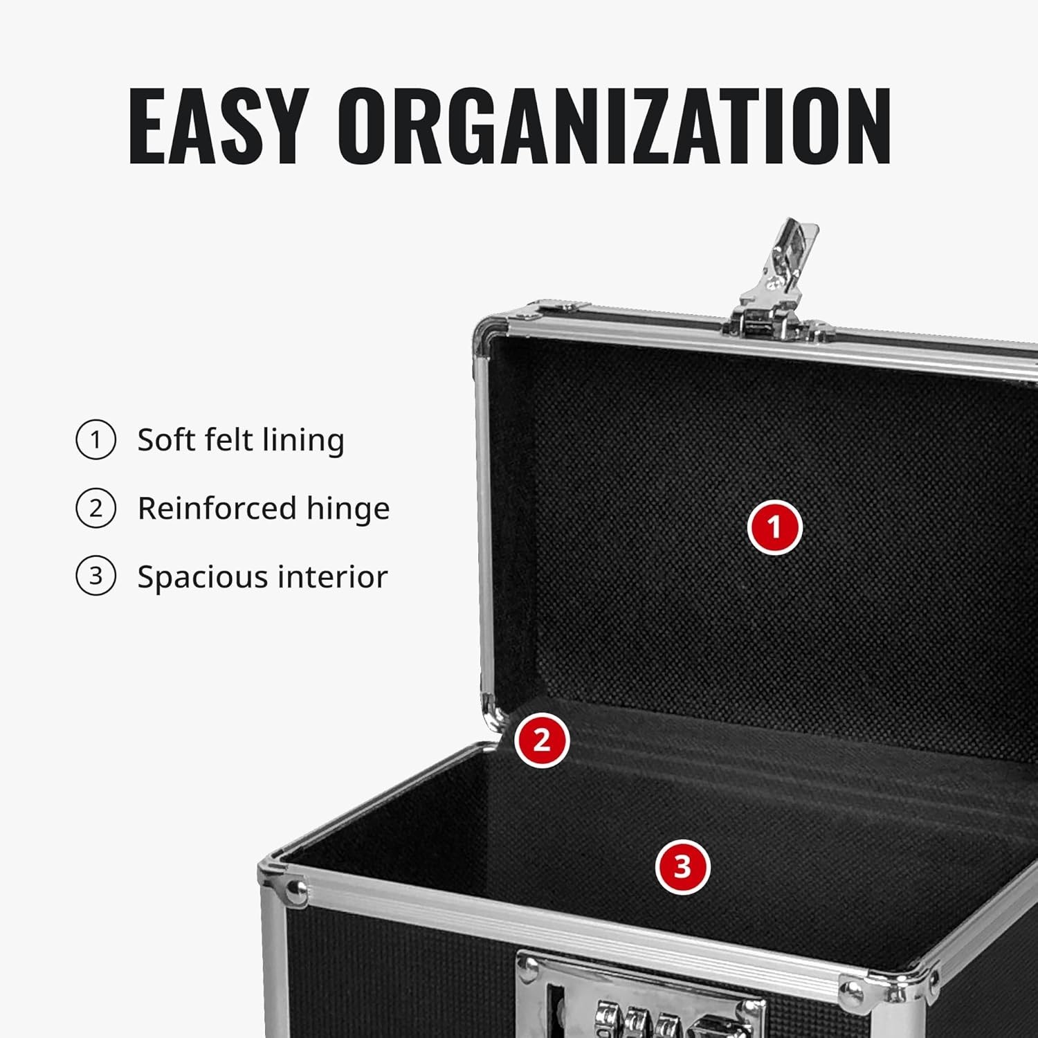 Metal Lockbox with Code – Portable Medication Safe