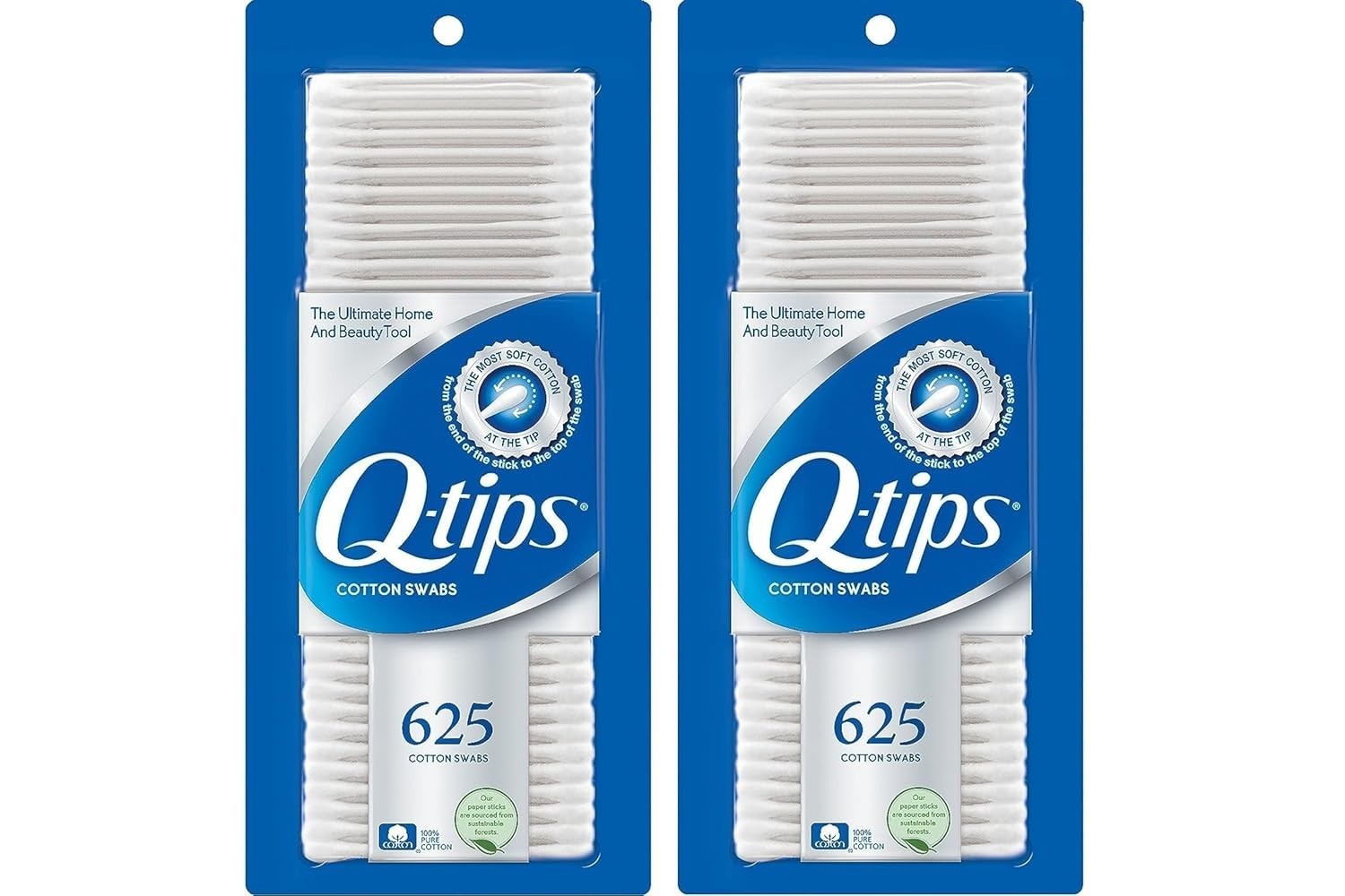 Q-tips Cotton Swabs for Hygiene and Beauty Care Original Cotton Swab Made with 1