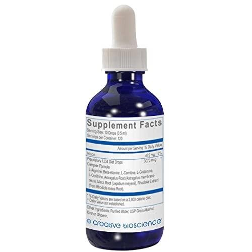 Creative Bioscience 1234 Diet Drops- 3 PACK- 12 2fl. Oz. blue dropper bottles