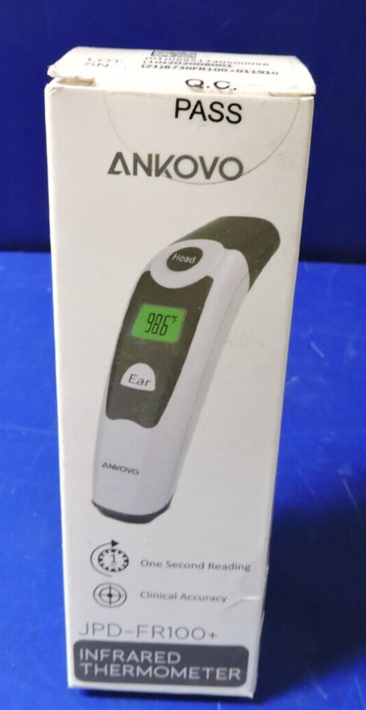 NEW Ankovo Forehead Ear Fever Thermometer Digital Infrared Dual Mode JPD-FR100+