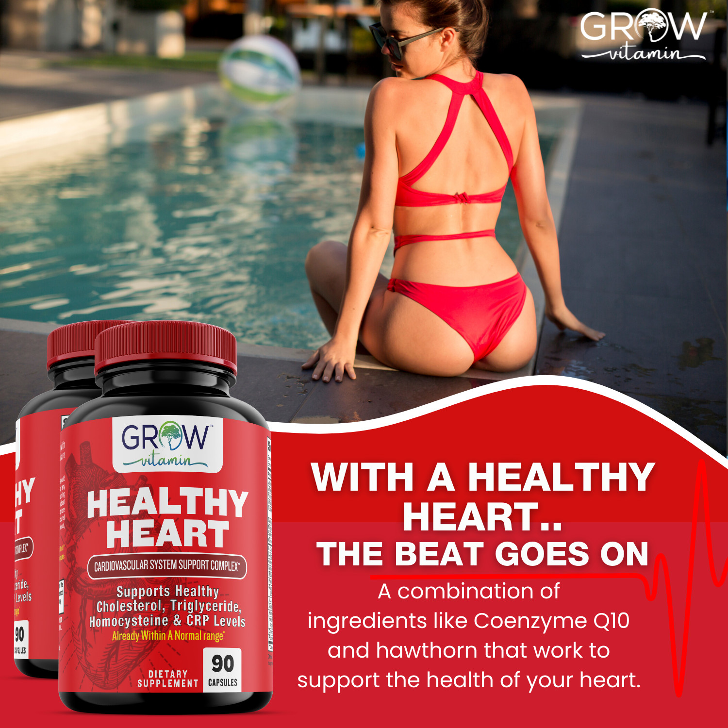 Healthy Heart Support, Complete Heart Health With 22 Premium Herbs & Vitamins