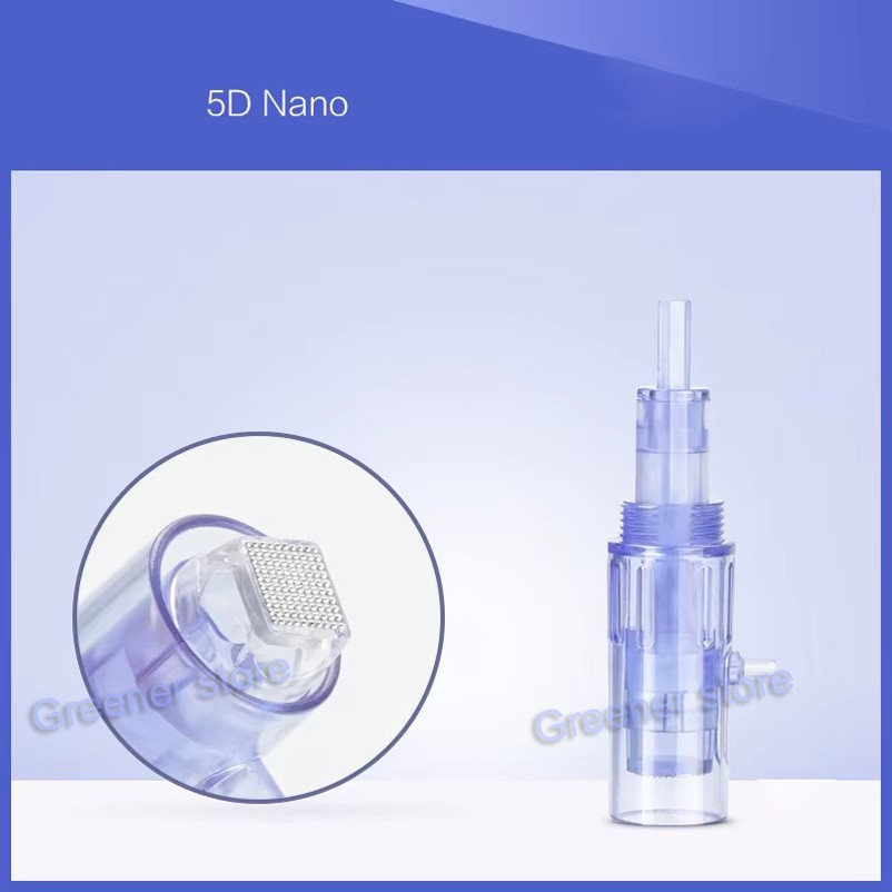 Micro Pen Mesotherapy & 10Pcs 5D Replacement Needle Cartridges Tips Face Care