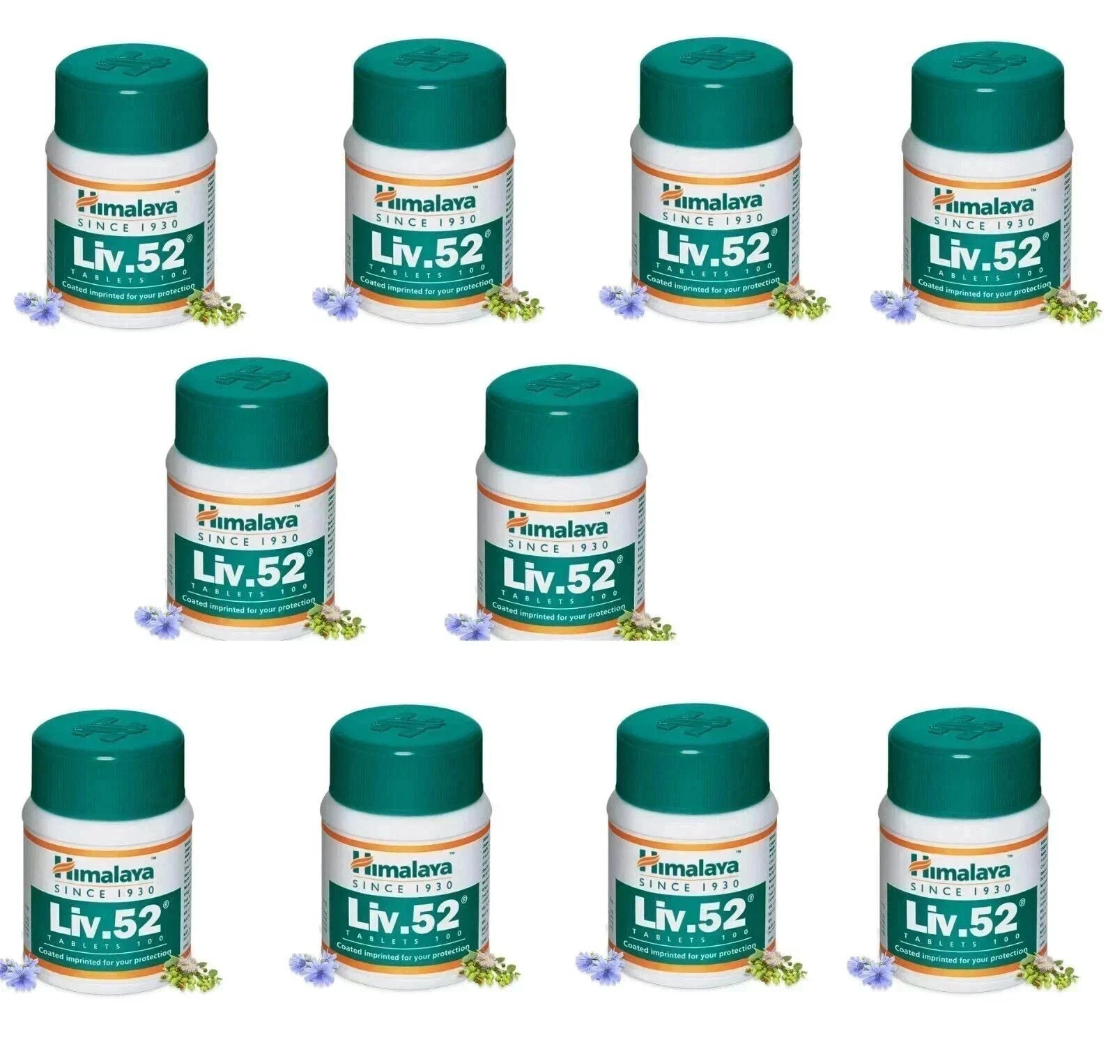 Pack of 10 Bottles LIV52 , Free Shipping Worldwide ( Total 1000 tab ) FS