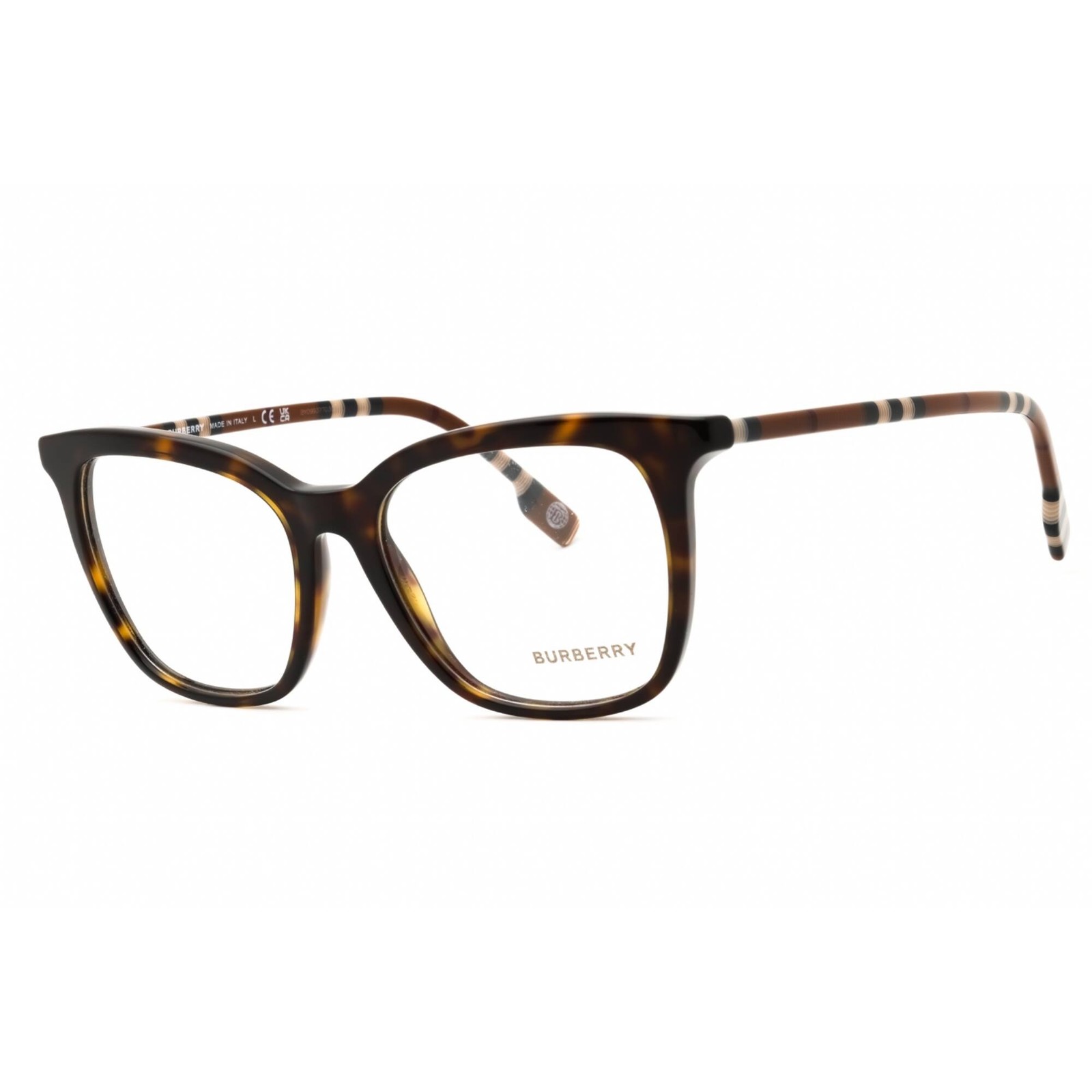 Burberry Women’s Eyeglasses Dark Tortoise Rectangular Frame, 52mm 0BE2390 4017