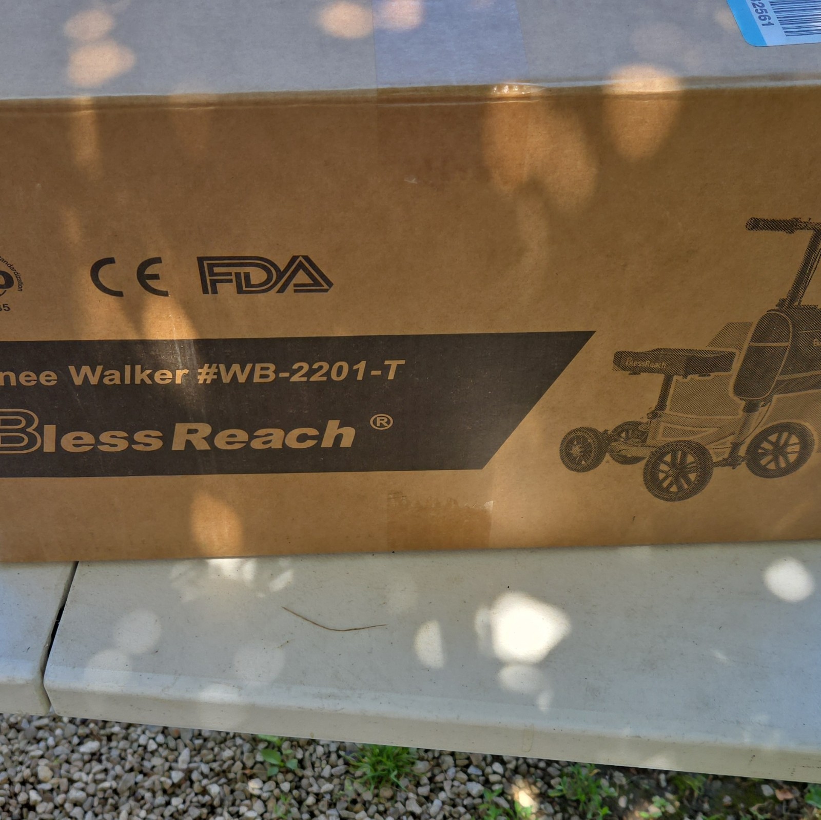 BlessReach Knee Walker 4-Wheel Knee Scooter, Champagne, WB-2201-T (9191-0375)