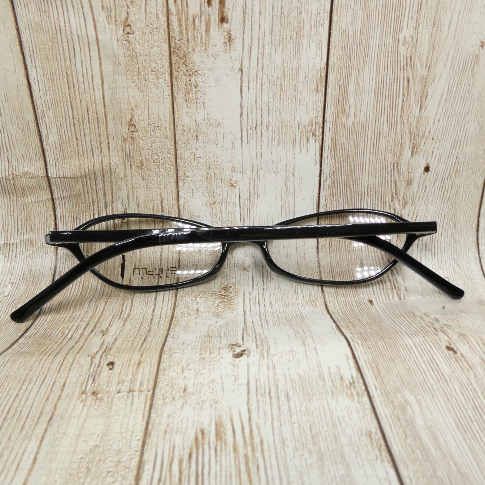 EyeBro Optix All Black Stripe Layer Oval Eyeglasses FRAMES EO-5031 49-16-140 NEW