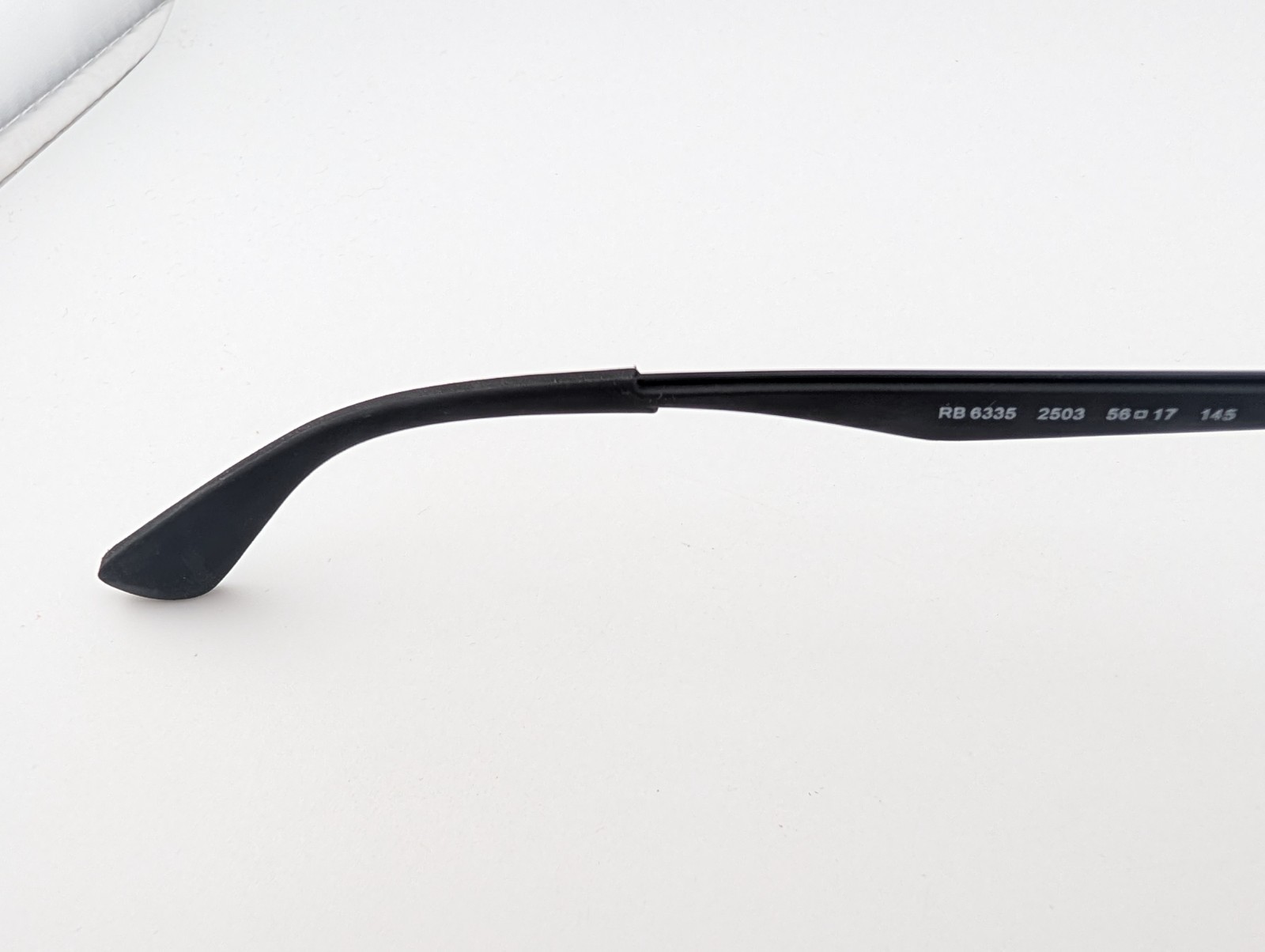 Ray Ban Eyeglasses, Frames Only, RB 6335 2503, 56-17-145, Black, Half Rim