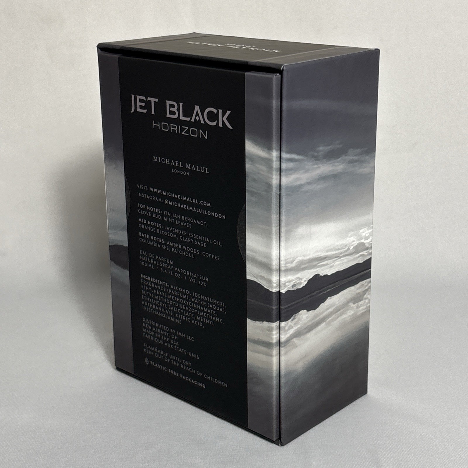 Michael Malul Men’s EDP 3.4oz 100ml NIB Jet Black Horizon