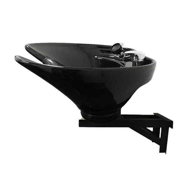 Black Ceramic Extra Deep and Wide Tilting Shampoo Bowl Wall Mounted – Oversized
