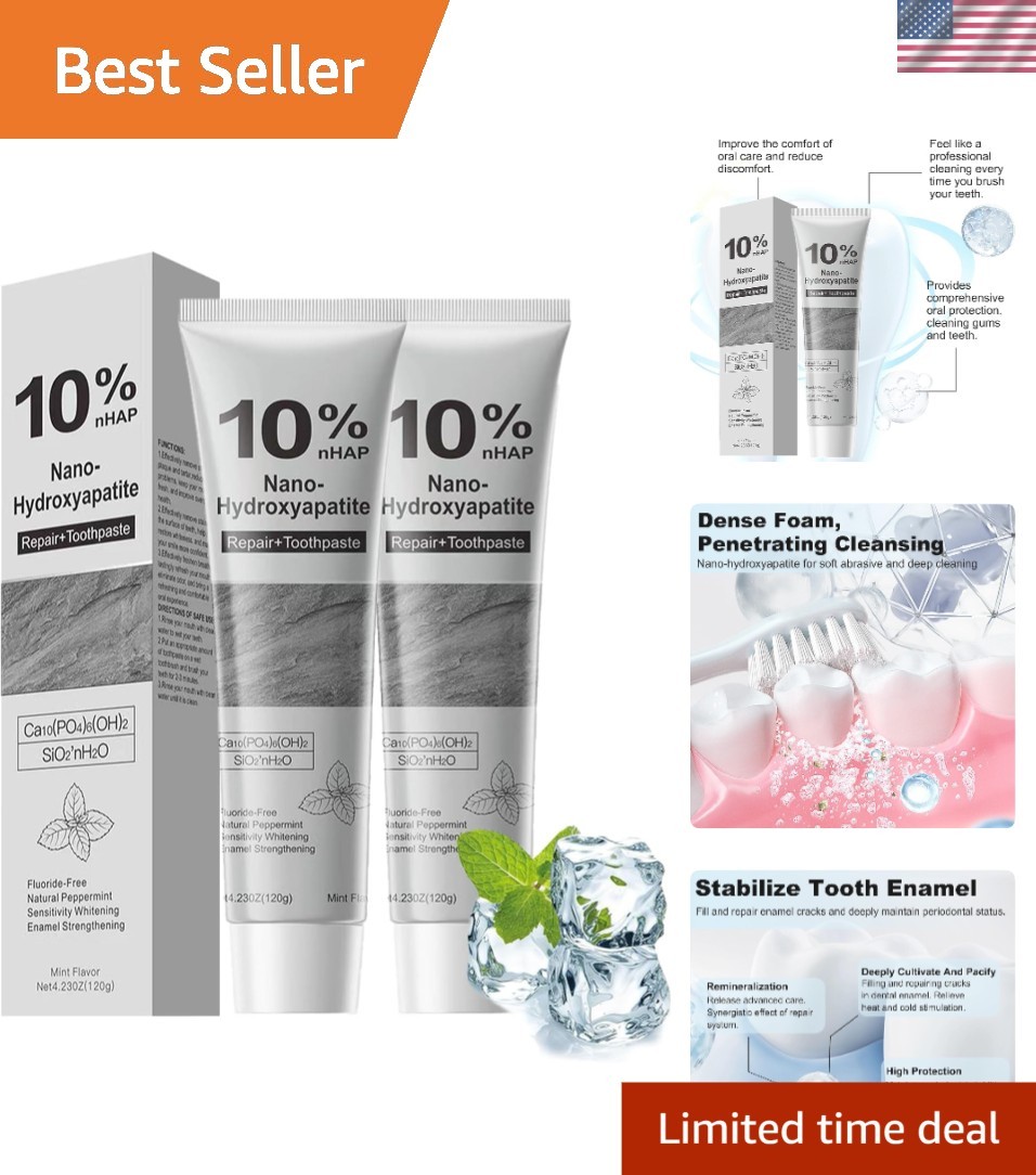 Gentle Mint Hydroxyapatite Toothpaste for Sensitive Teeth – 10% Formula, 8.46oz