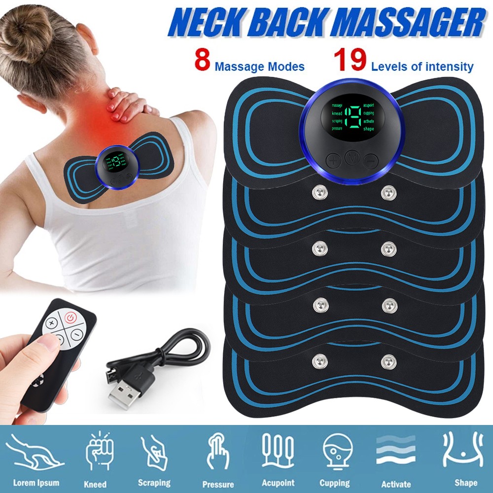 19 Levels Pulse Tens Unit EMS Massager – Full Body Muscle Stimulator Pain Relief
