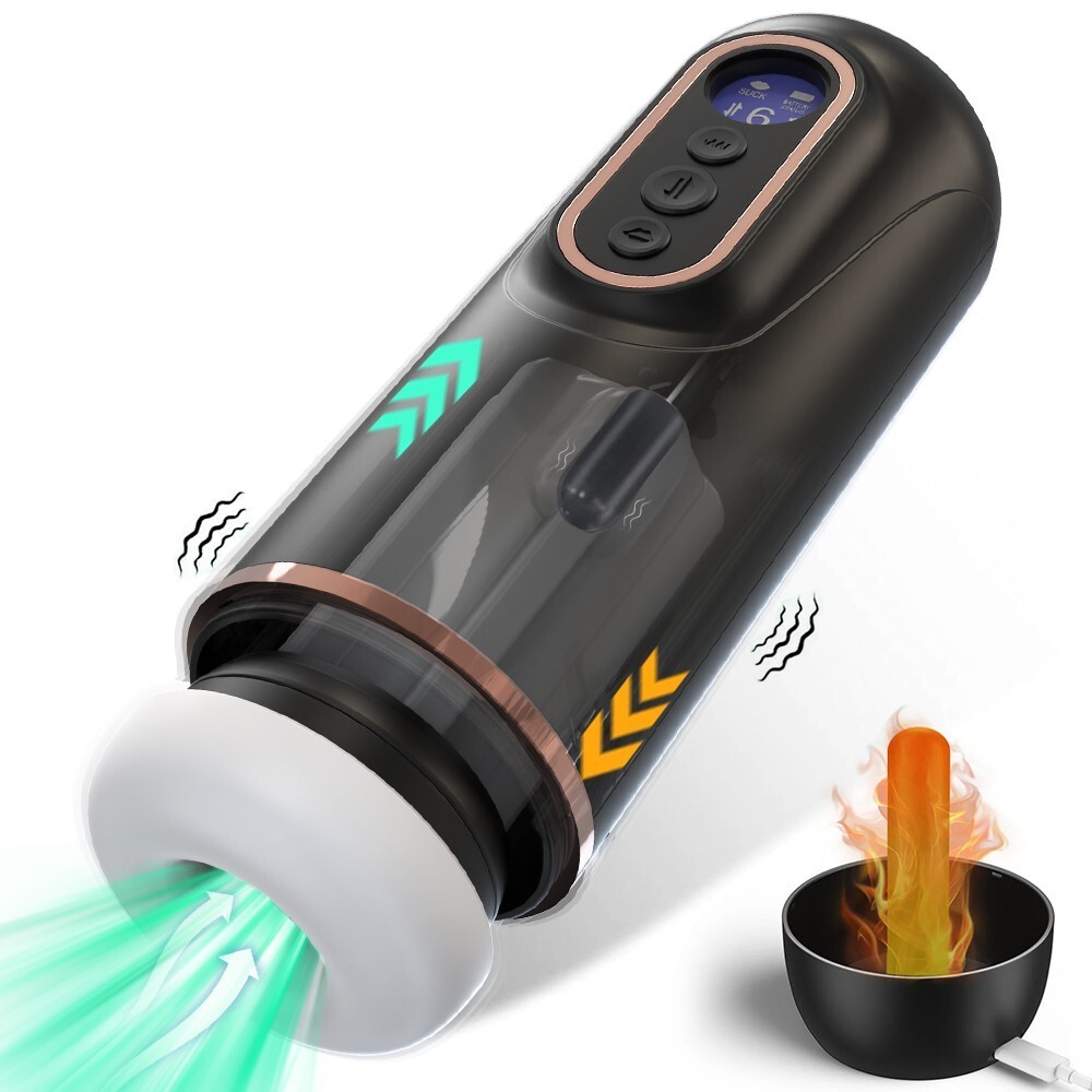 Male Masturbaters Automatic HandsFree Telescopic Sucking Cup Stroker Men Sex Toy