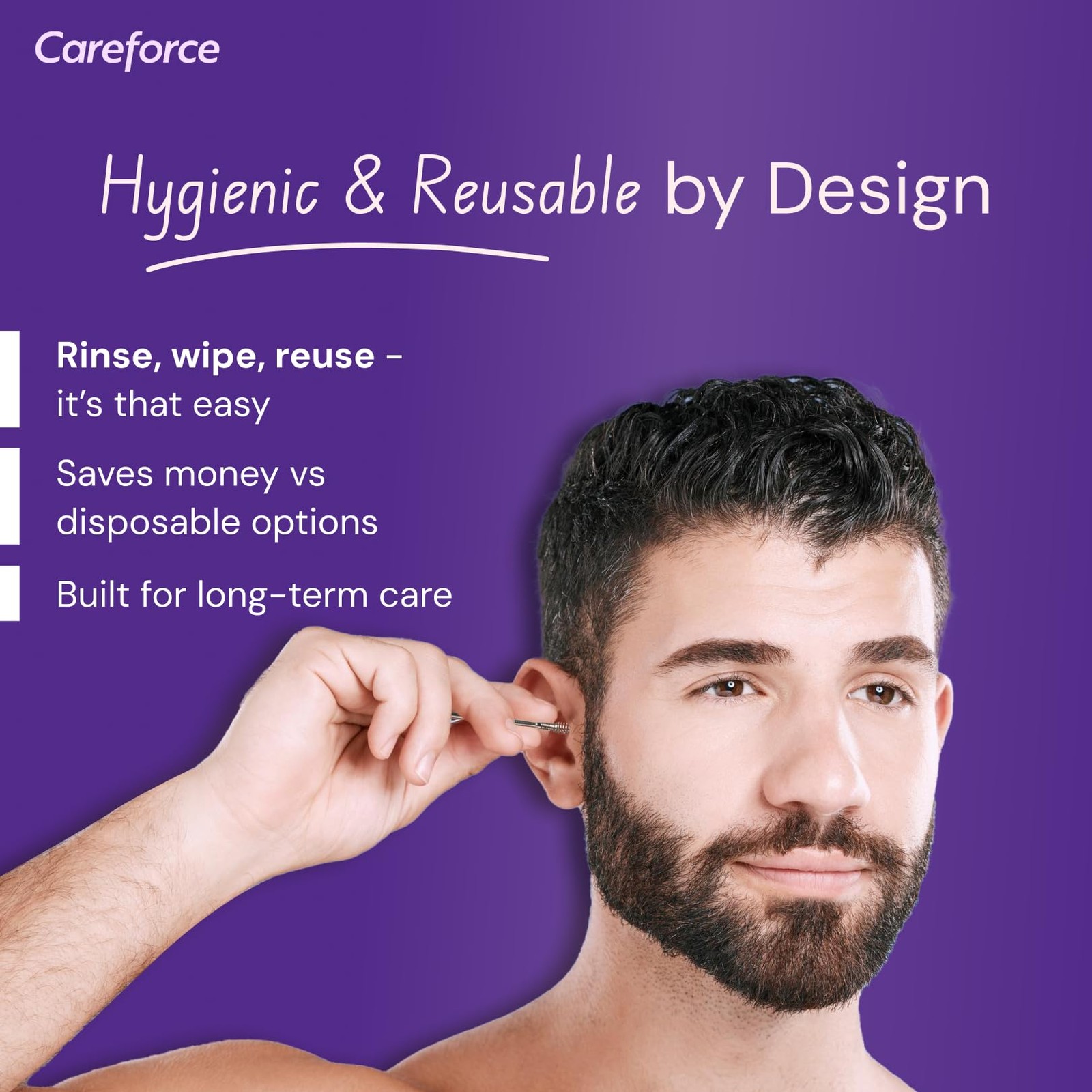 Careforce Ear Wax Cleaner Set – 6 Pcs Reusable Tool Kit with Storage Pack