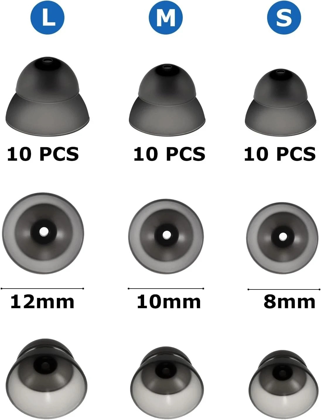 Hearing Aid Power Domes Close Domes Ear Tips for Resound Sure Fit Style RIC RITE