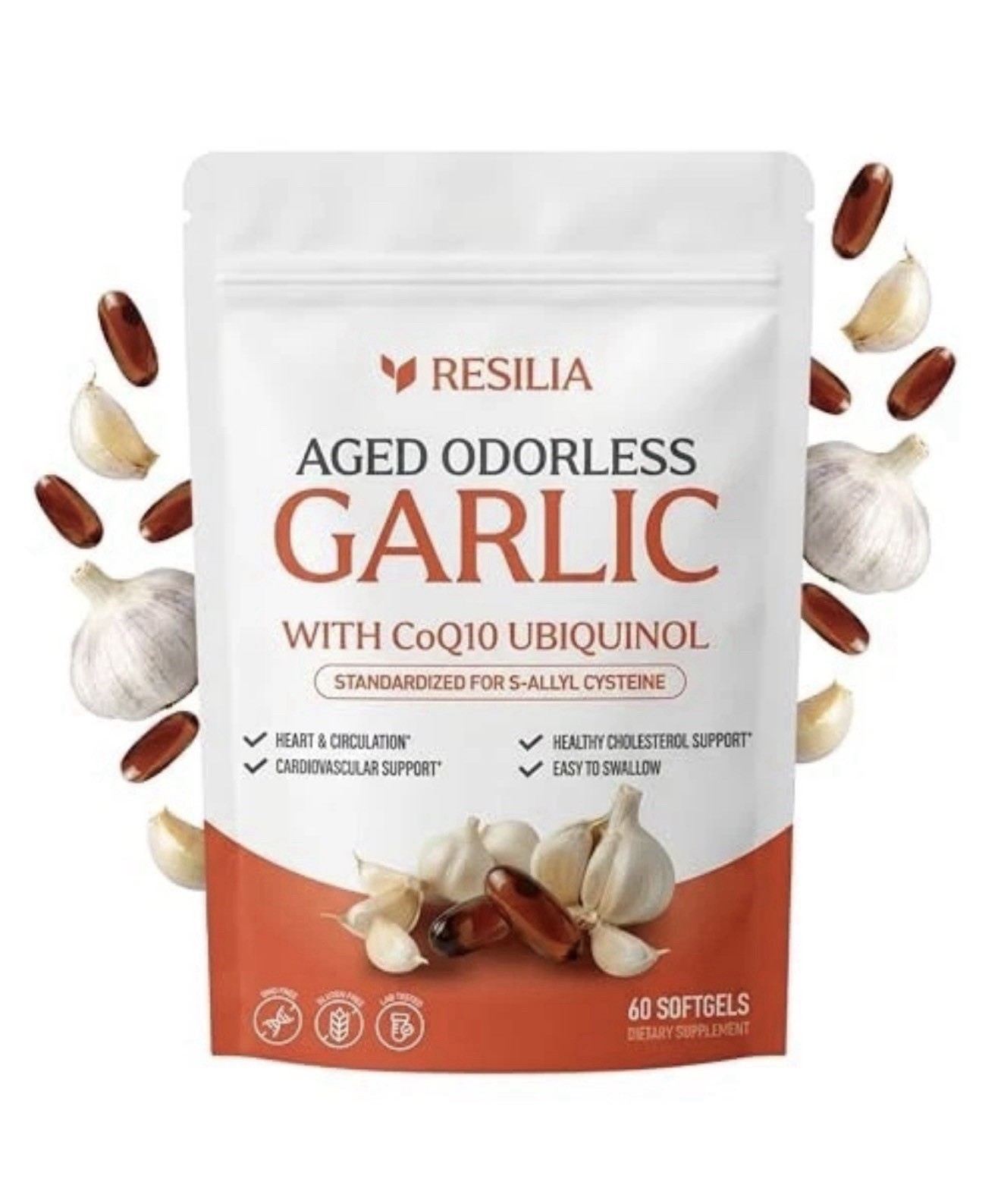 Garlic Extract 600mg Softgels (60 Count) – Odorless Aged Garlic Extra…