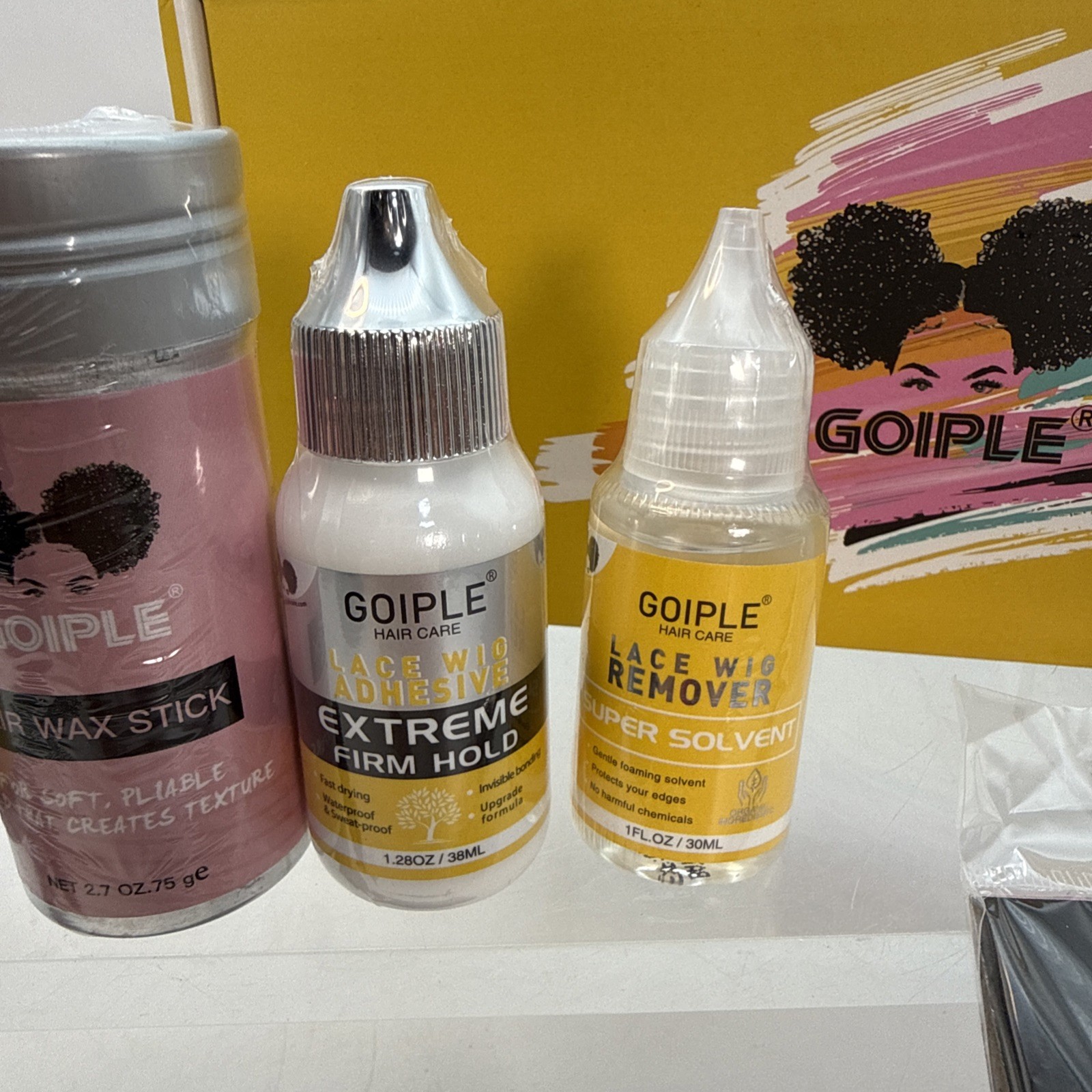 Goiple Lace Melting and Holding Spray Glue-Less Hair Adhesive Kit Wigs Lace Bond