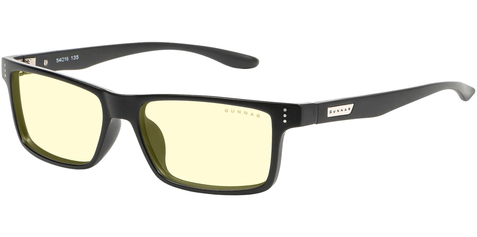 Gunnar Vertex Onyx Rectangle Blue Light Blocking Reading Glasses – 00101 3.0 54
