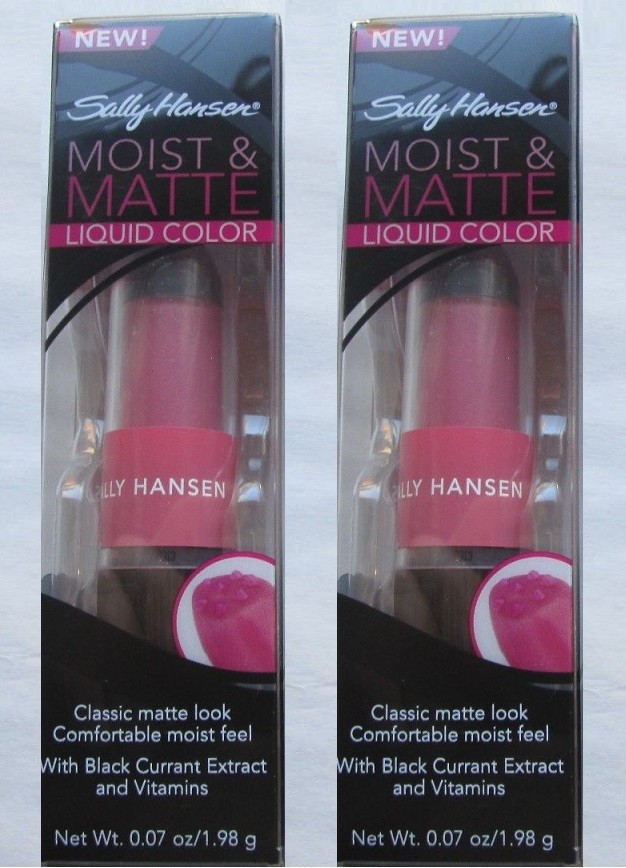 2 SALLY HANSEN MATTE & MOIST LIPCOLOR BUYER’S CHOICE FREE SHIPPING USA RARE HTF