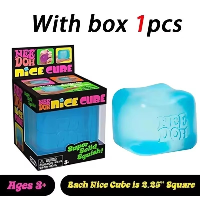 Nee Doh Nice Cube – Authentic – Pick Your Color – Blue Purple Pink – Brand New!