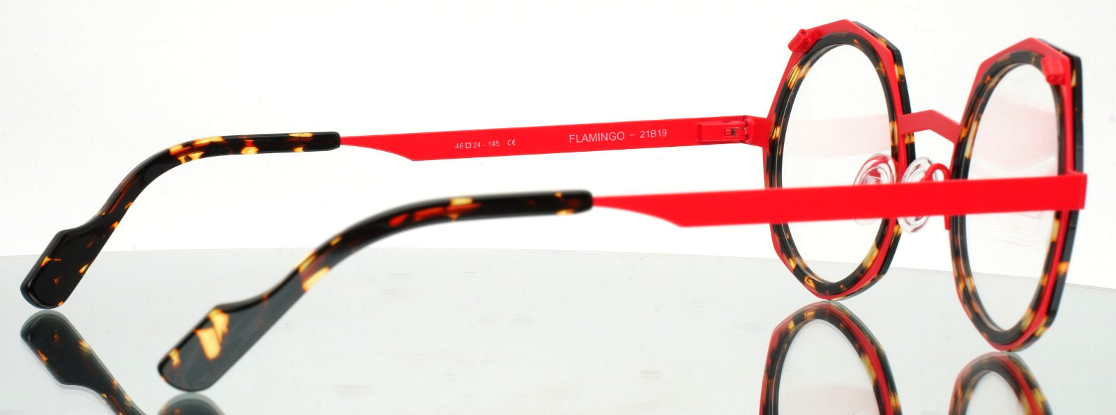 ANNE ET VALENTIN Flamingo 21B19 Tortoise Red Womens Eyeglasses 46-24-145 B:42